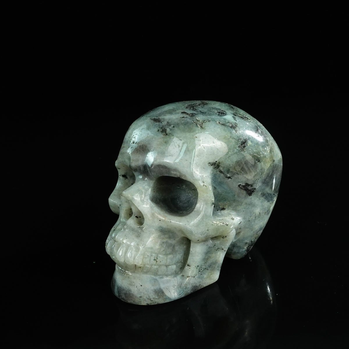 4.5" Labradorite Crystal Skull Carving - Unique Piece #LA01