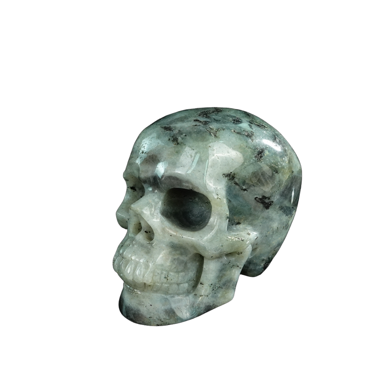 4.5" Labradorite Crystal Skull Carving - Unique Piece #LA01
