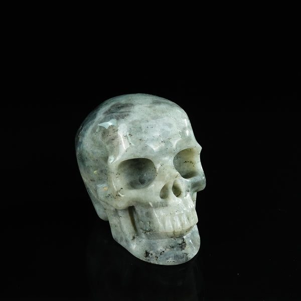 4.5" Labradorite Crystal Skull Carving - Unique Piece #LA02 - alternate view