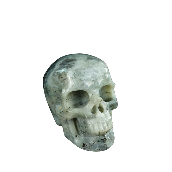 4.5" Labradorite Crystal Skull Carving - Unique Piece #LA02 - alternate view