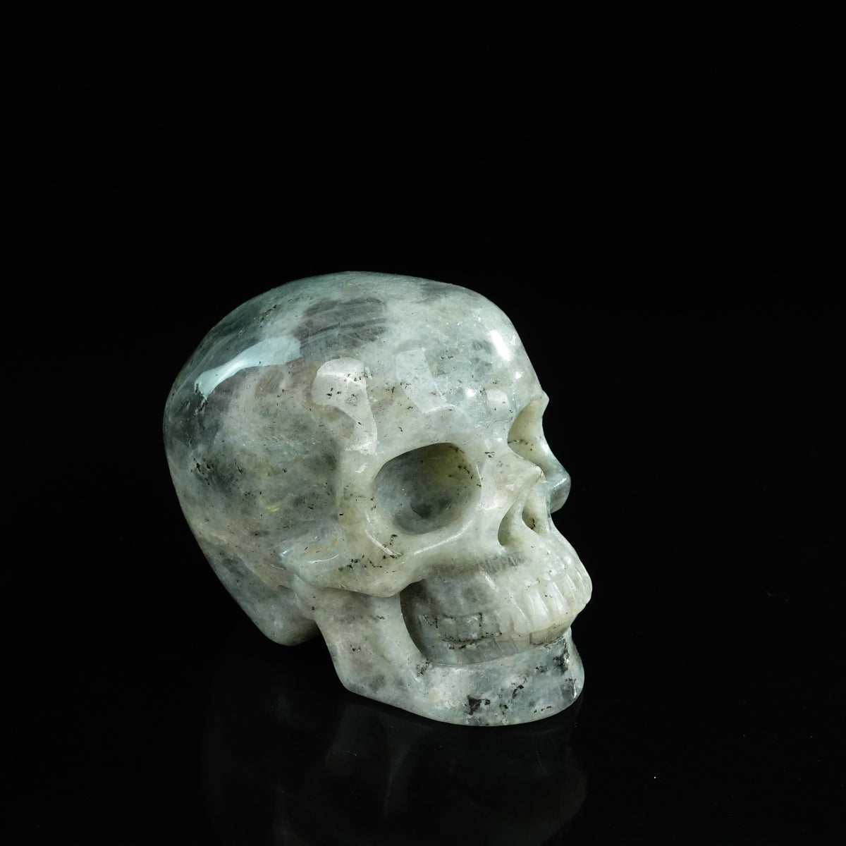 4.5" Labradorite Crystal Skull Carving - Unique Piece #LA02