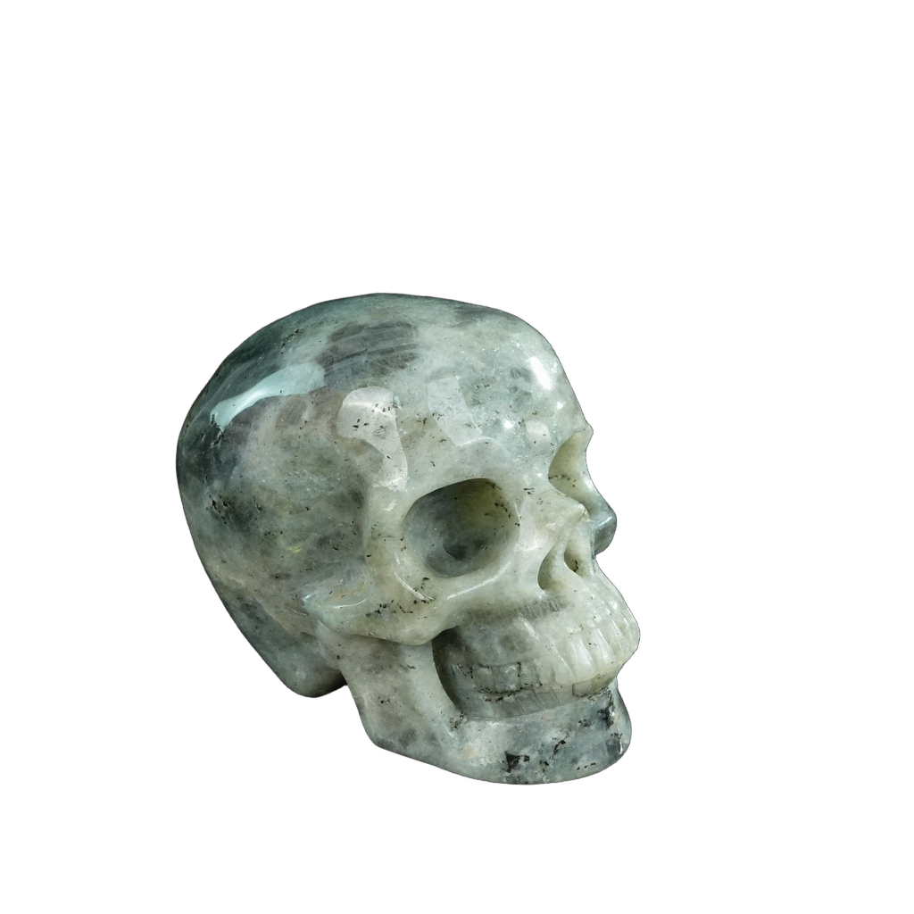 4.5" Labradorite Crystal Skull Carving - Unique Piece #LA02