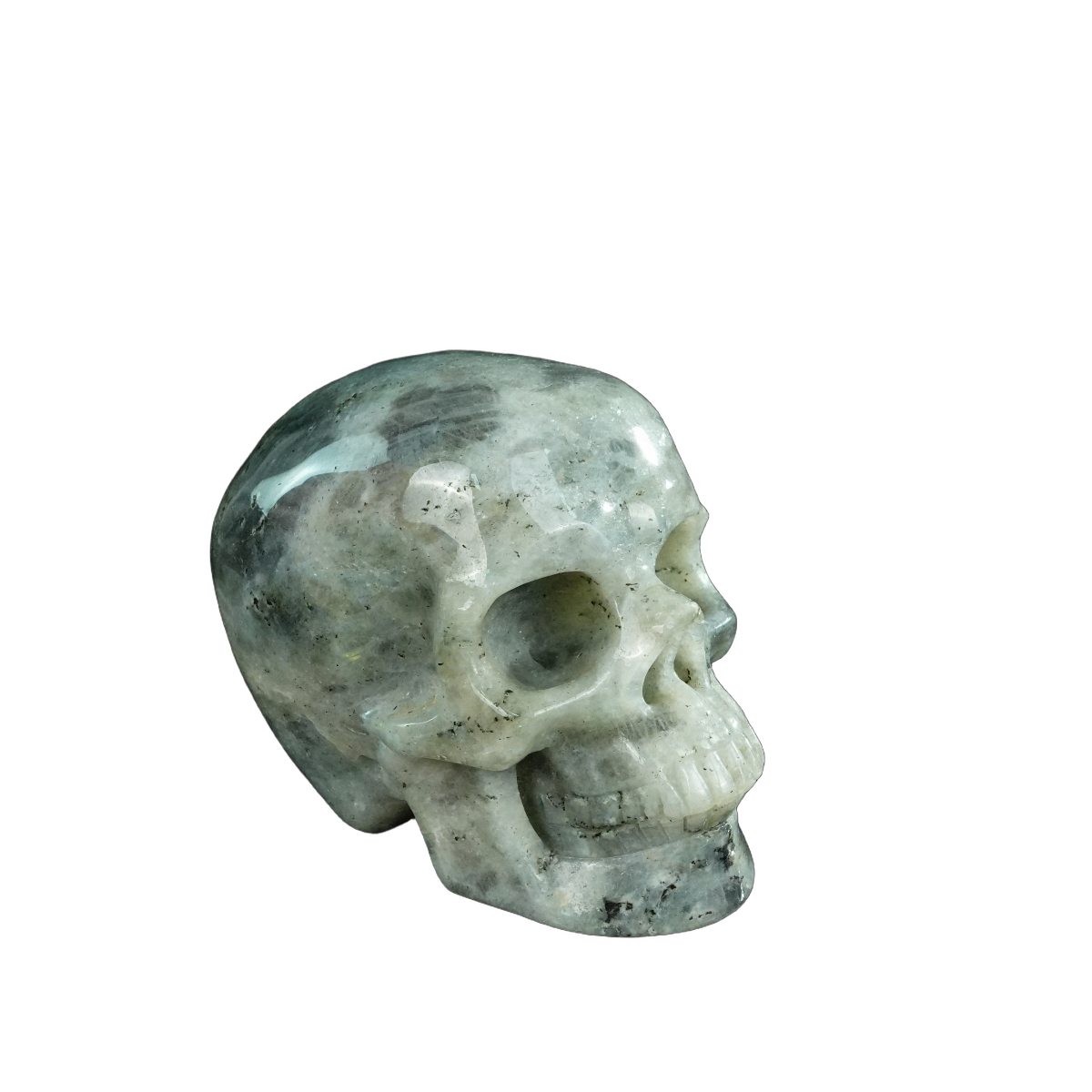 4.5" Labradorite Crystal Skull Carving - Unique Piece #LA02