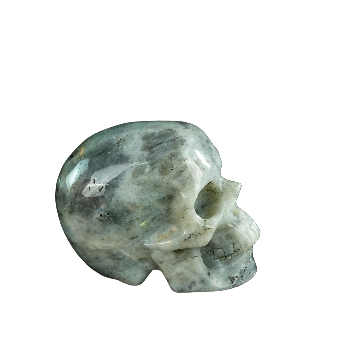 4.5" Labradorite Crystal Skull Carving - Unique Piece #LA02