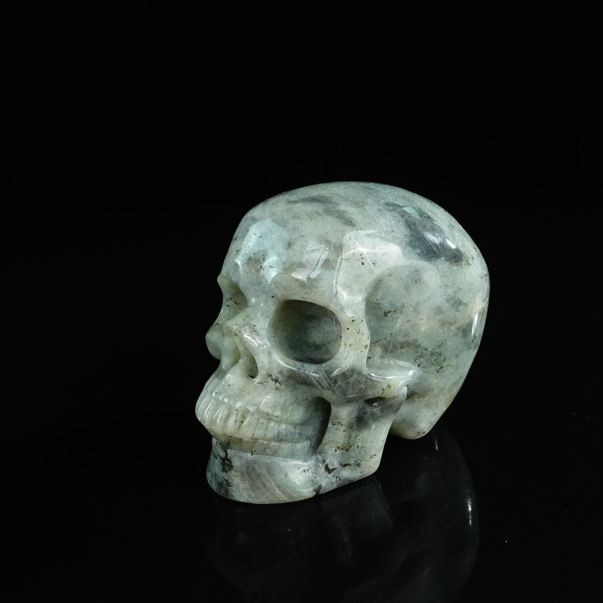 4.5" Labradorite Crystal Skull Carving - Unique Piece #LA02
