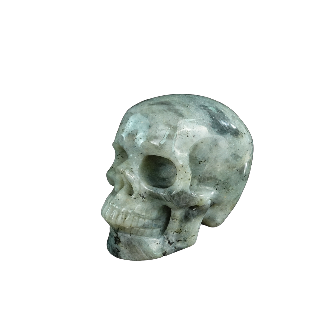 4.5" Labradorite Crystal Skull Carving - Unique Piece #LA02