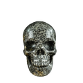 4.5" Leopard skin jasper Crystal Skull Carving - Unique Piece #LK01