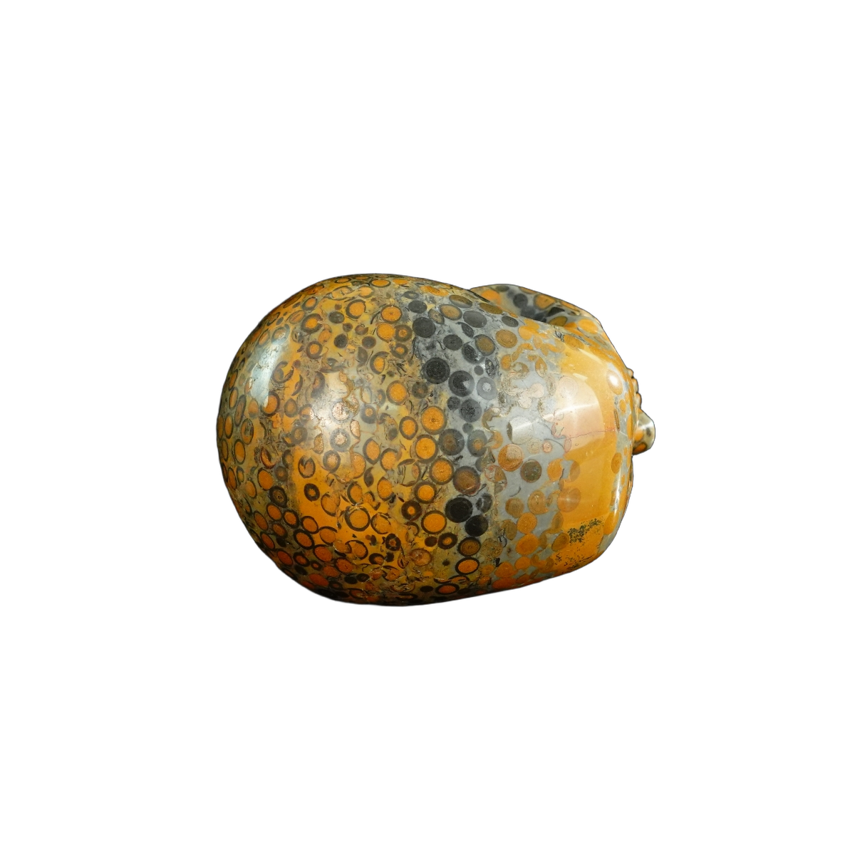 4.5" Leopard skin jasper Crystal Skull Carving - Unique Piece #LK04