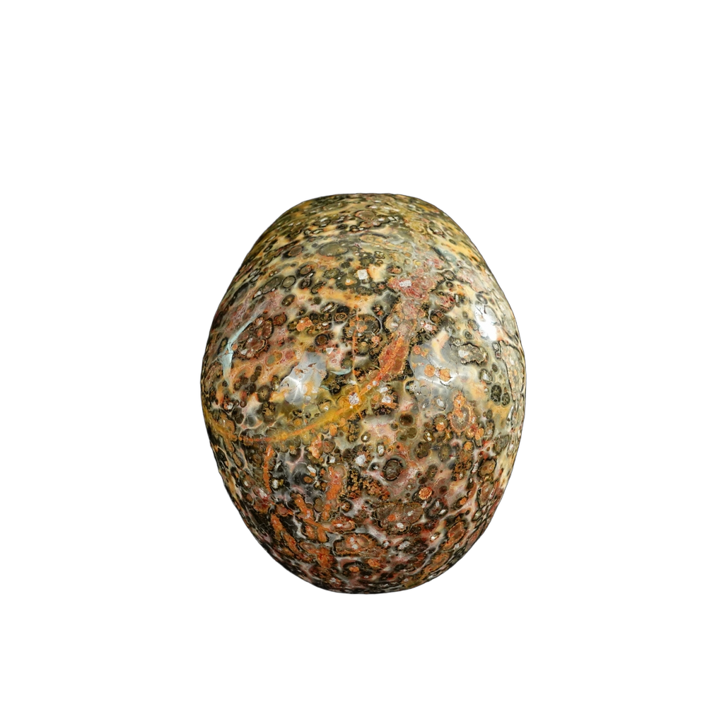 4.5" Red Leopard skin stone Crystal Skull Carving - Unique Piece #LS01