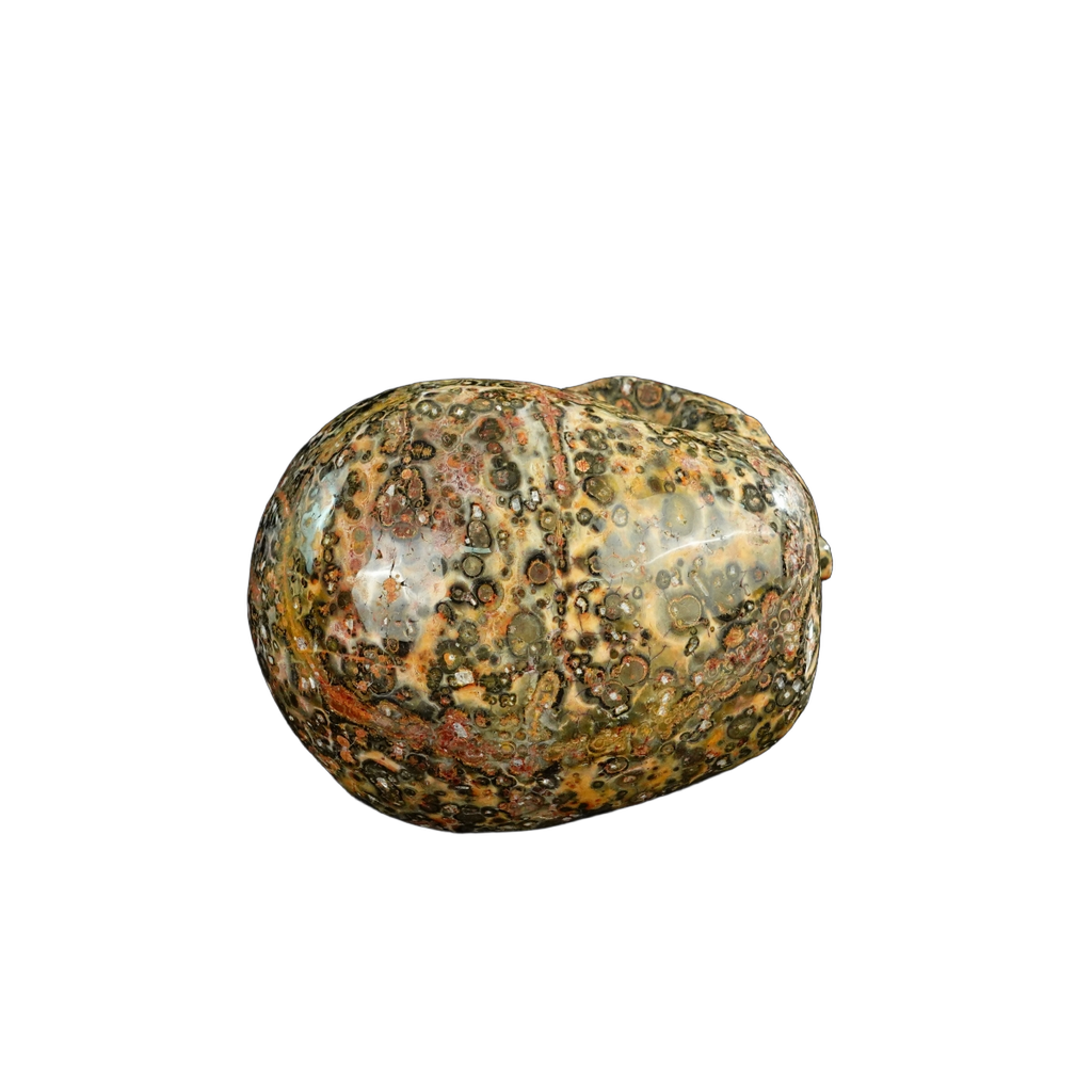 4.5" Red Leopard skin stone Crystal Skull Carving - Unique Piece #LS01