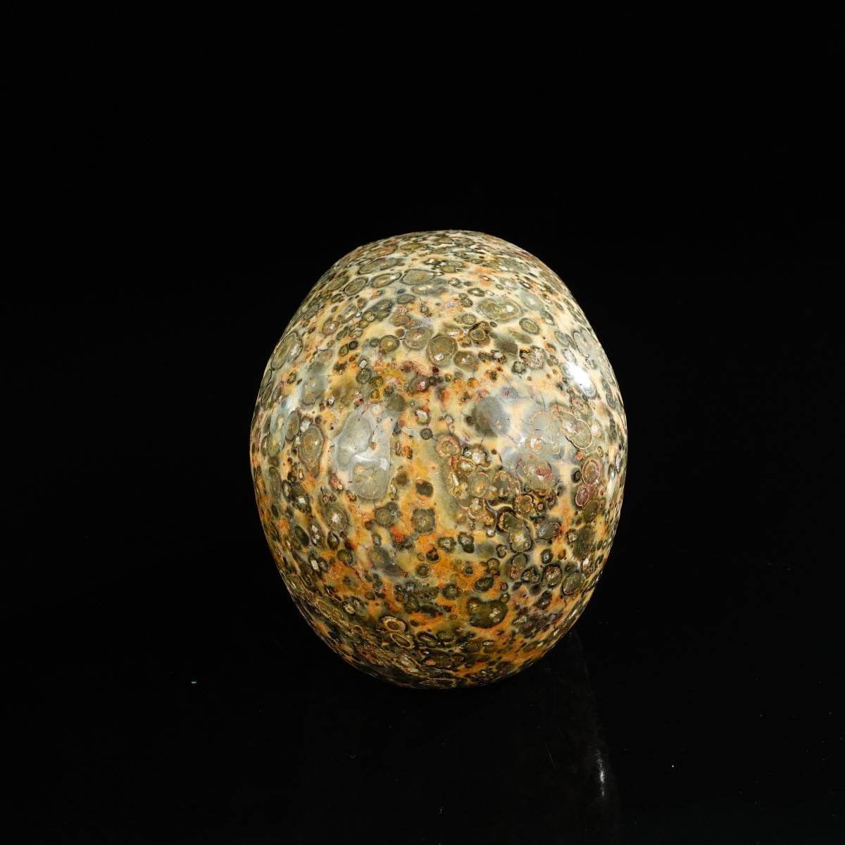 4.5" Red Leopard skin stone Crystal Skull Carving - Unique Piece #LS02