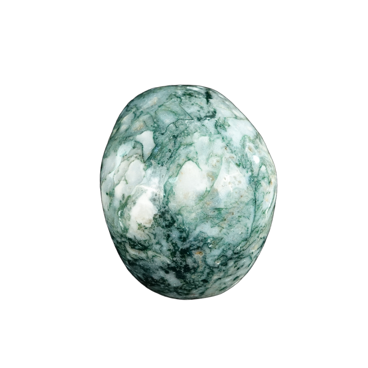 4.5" Moss Agate Crystal Skull Carving - Unique Piece #MA01