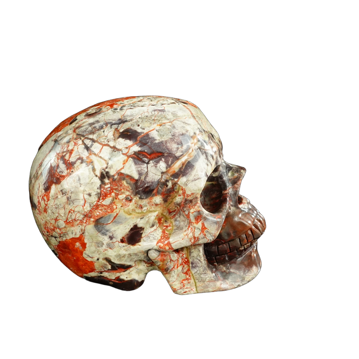 4.5" Money agate Crystal Skull Carving - Unique Piece #MG01