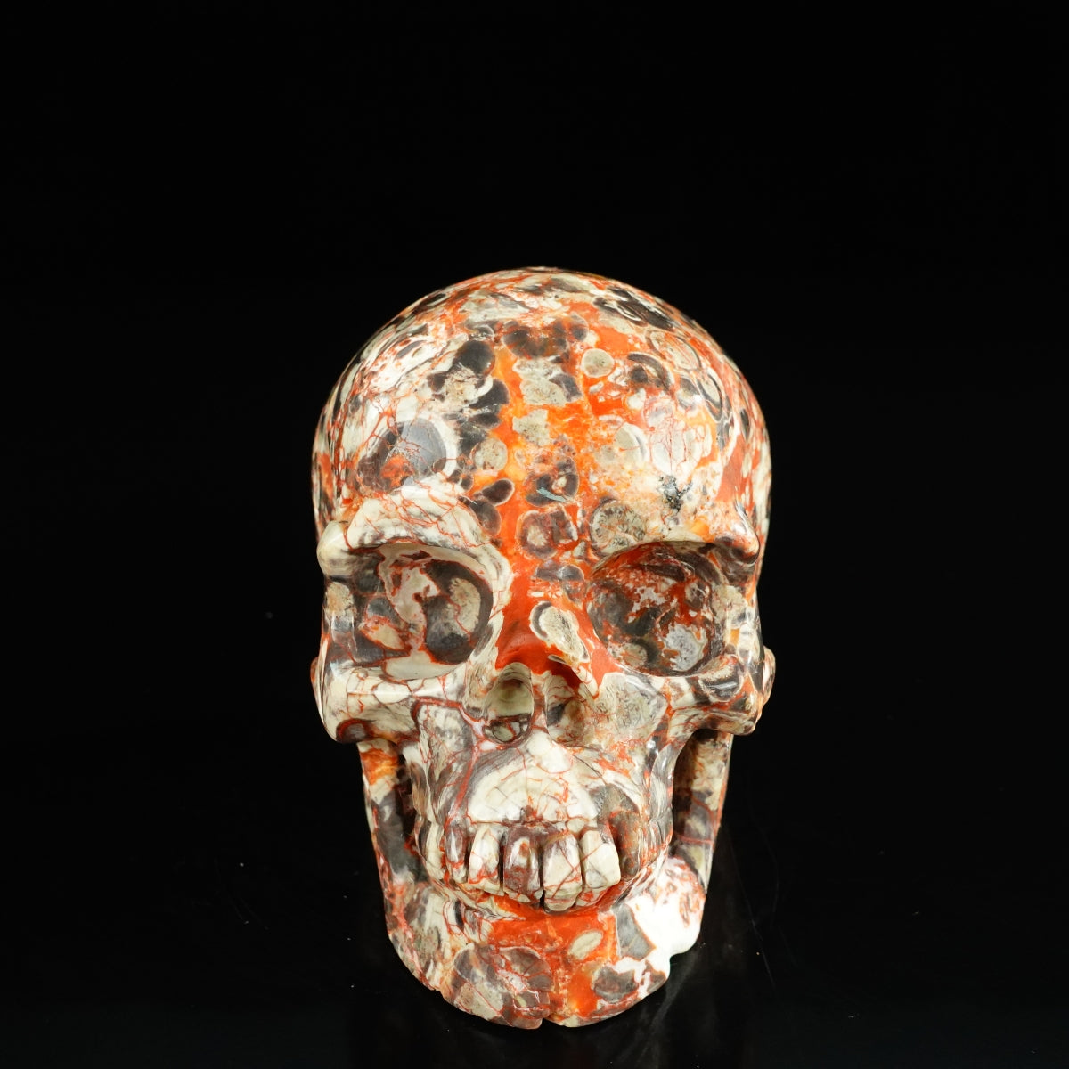 4.5" Money agate Crystal Skull Carving - Unique Piece #MG02