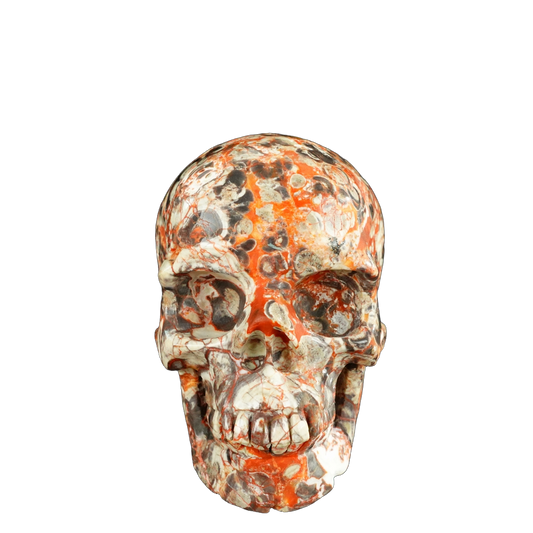 4.5" Money agate Crystal Skull Carving - Unique Piece #MG02