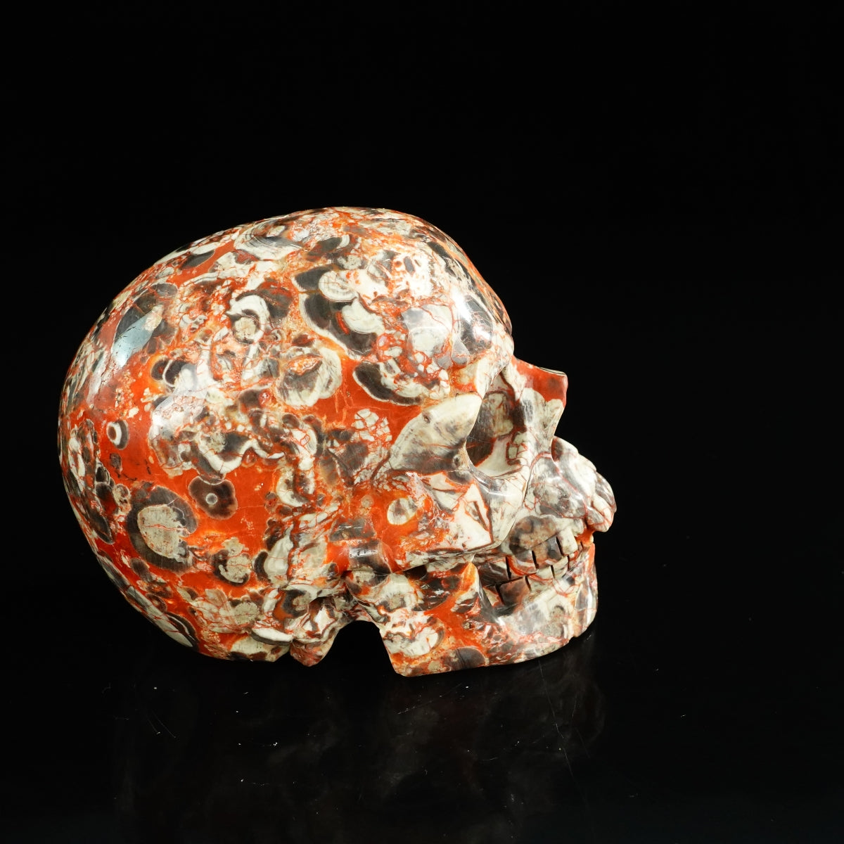 4.5" Money agate Crystal Skull Carving - Unique Piece #MG02