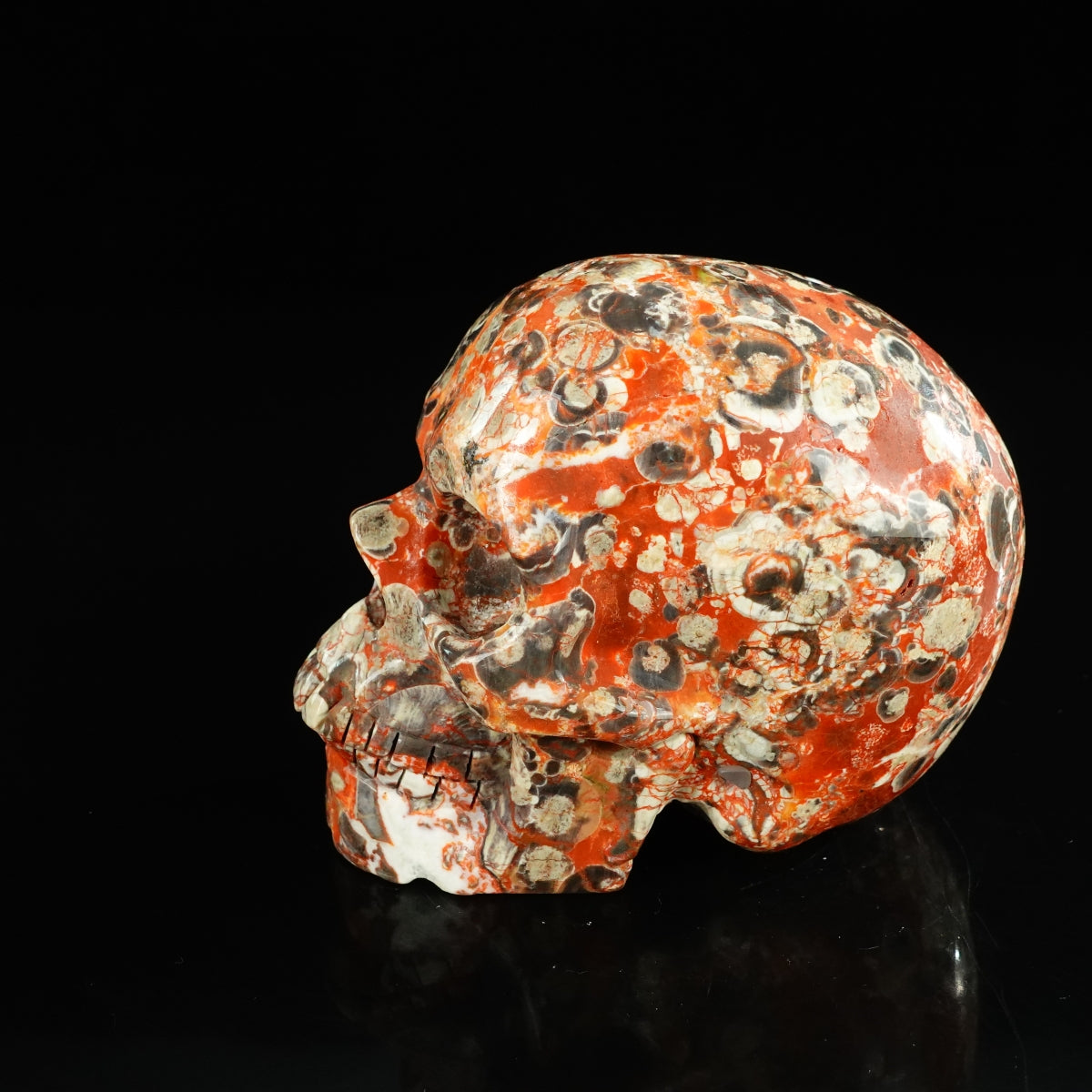 4.5" Money agate Crystal Skull Carving - Unique Piece #MG02