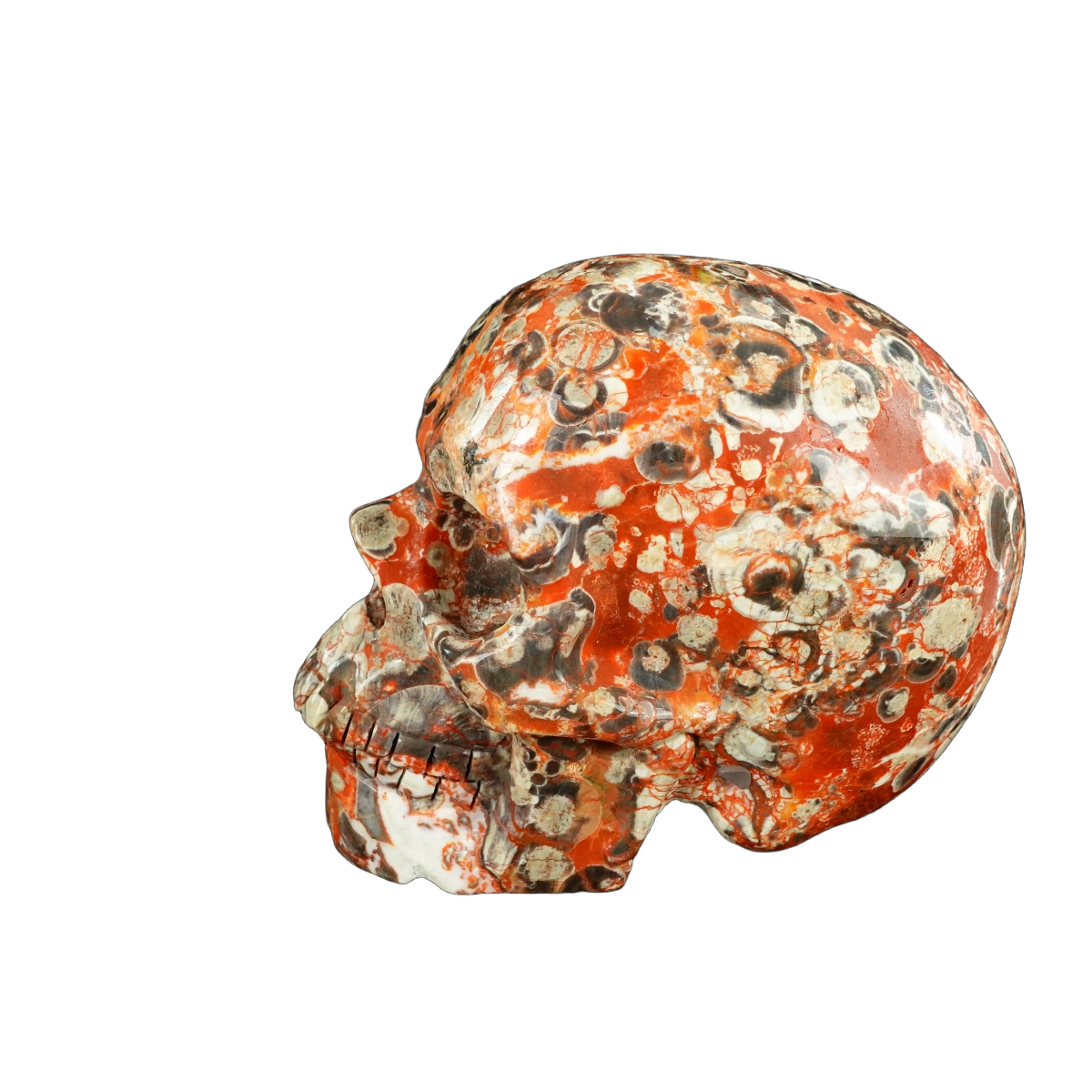 4.5" Money agate Crystal Skull Carving - Unique Piece #MG02