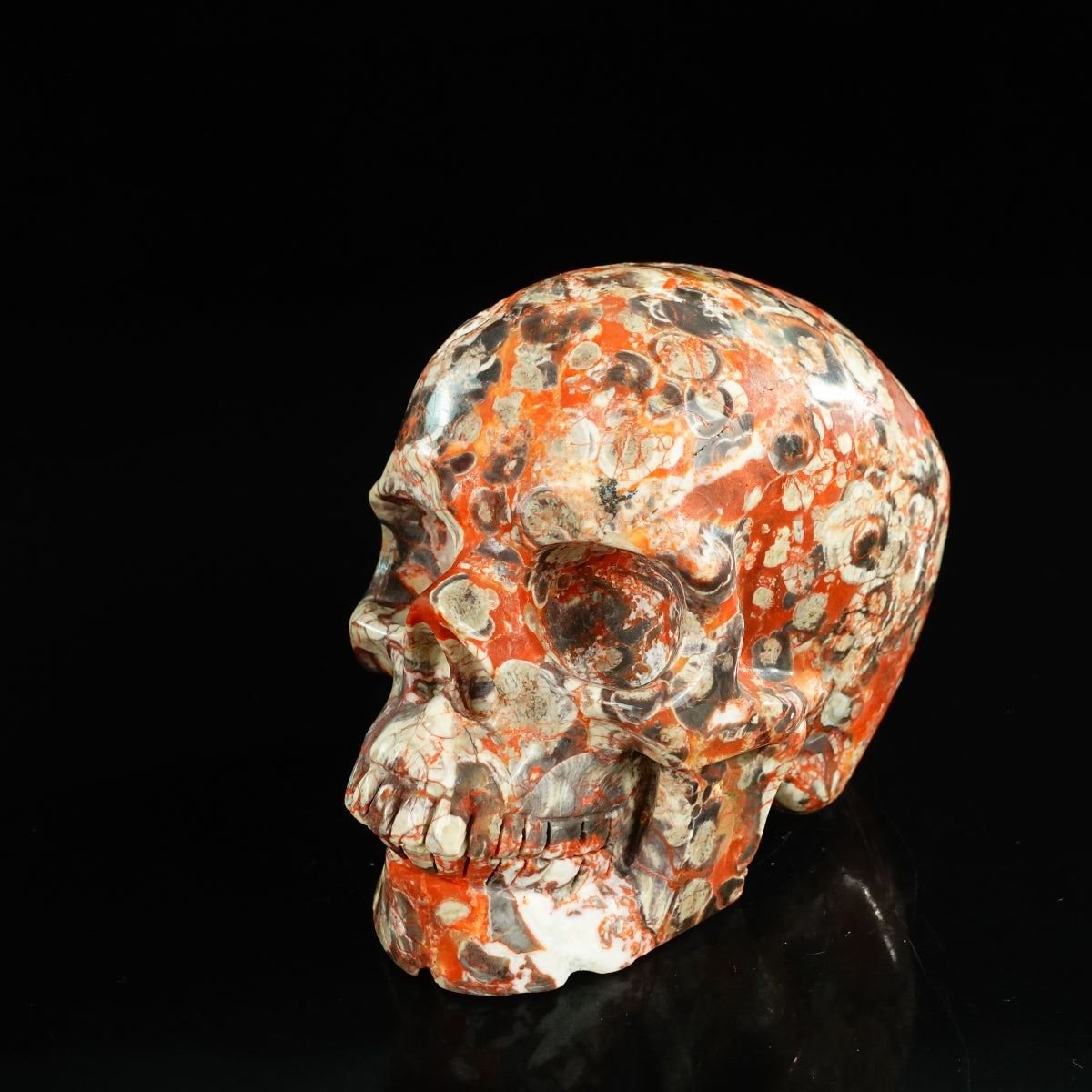 4.5" Money agate Crystal Skull Carving - Unique Piece #MG02