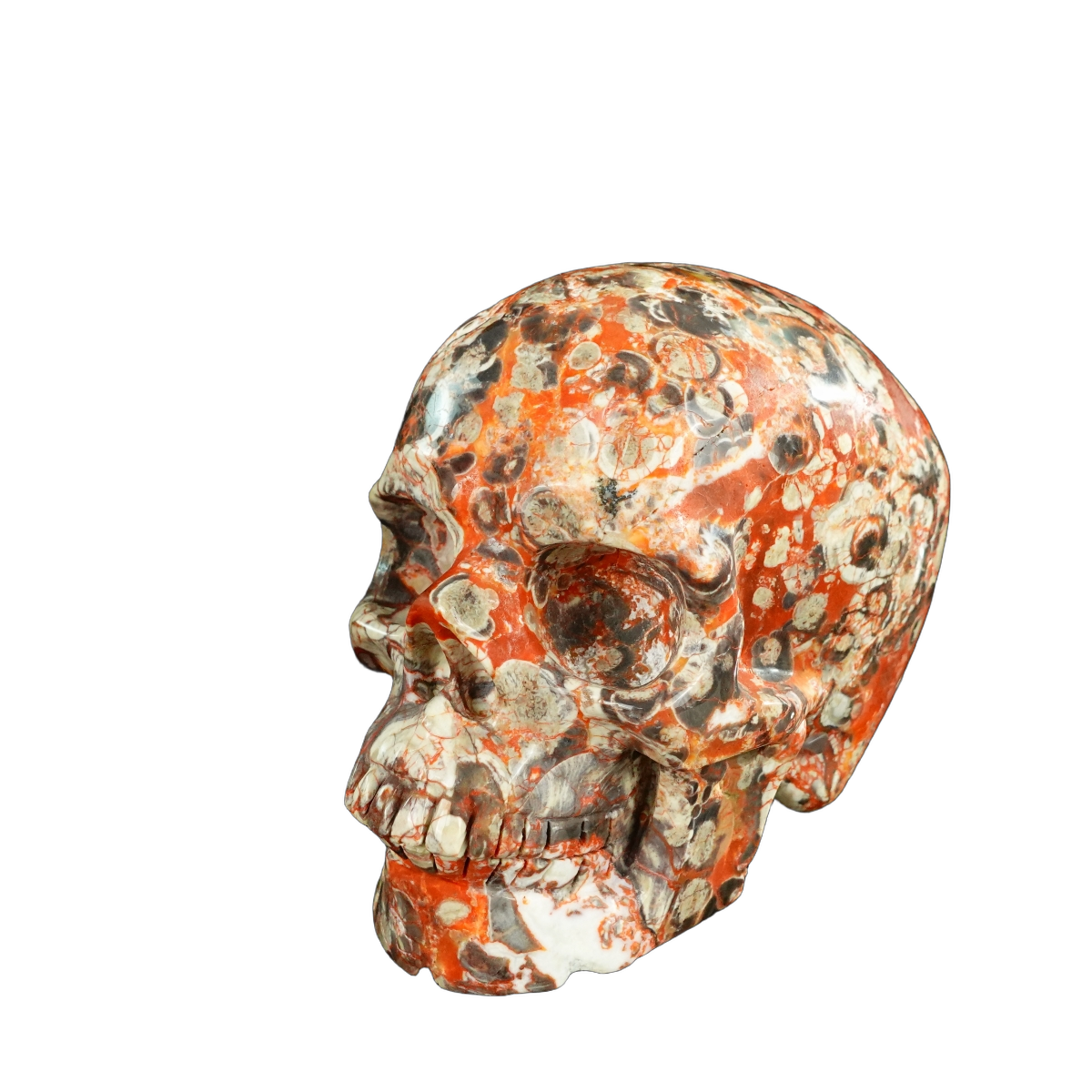 4.5" Money agate Crystal Skull Carving - Unique Piece #MG02