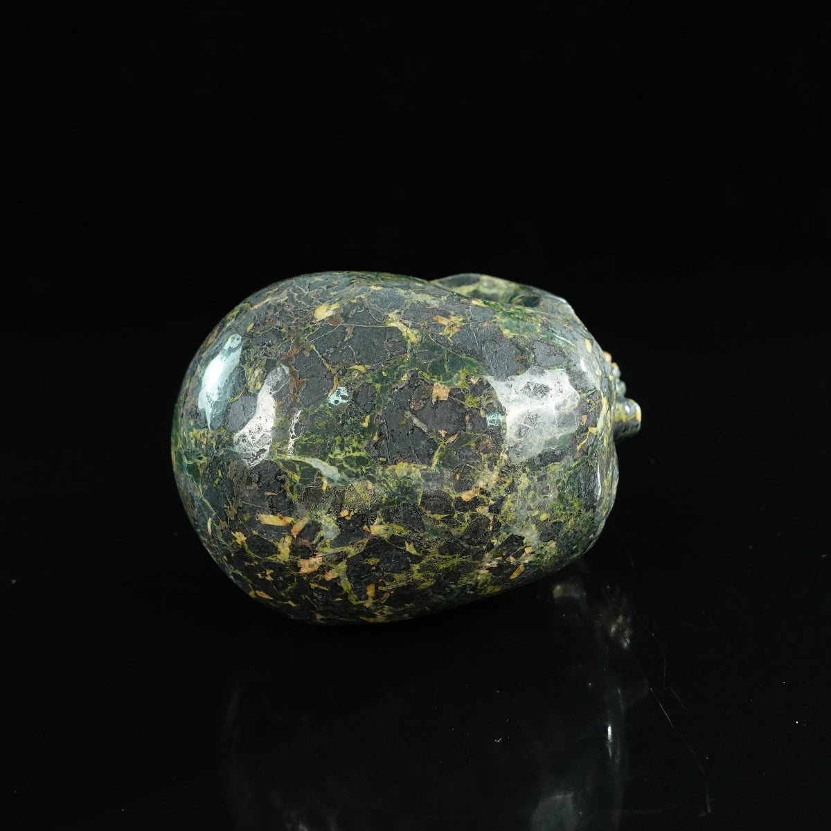 4.5" Plum Blossom Jade Crystal Skull Carving - Unique Piece #PB01