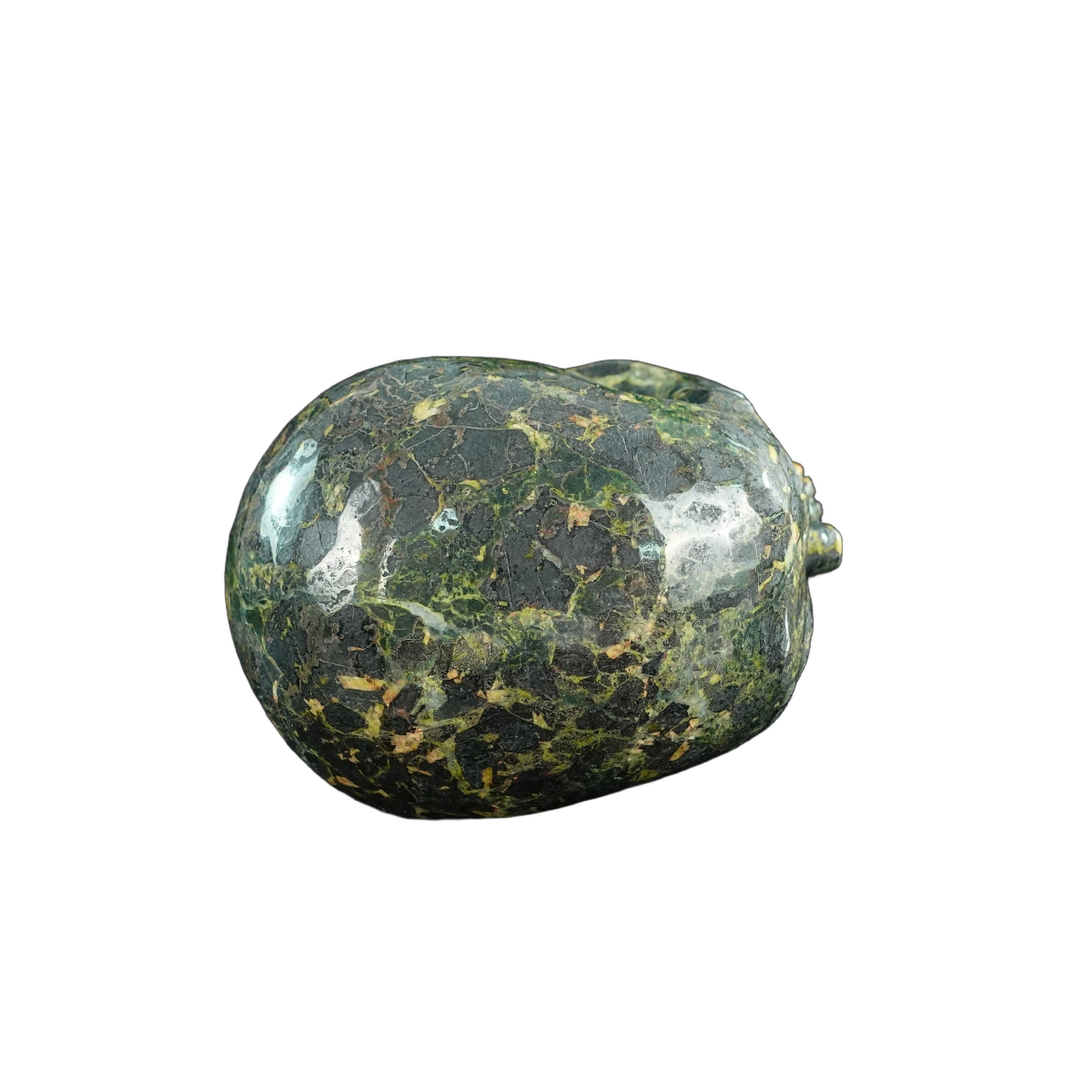 4.5" Plum Blossom Jade Crystal Skull Carving - Unique Piece #PB01