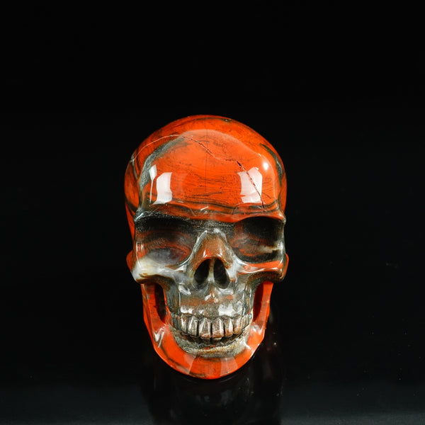 4.5" Red Jasper Crystal Skull Carving - Unique Piece #RJ01