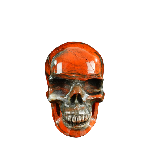 4.5" Red Jasper Crystal Skull Carving - Unique Piece #RJ01