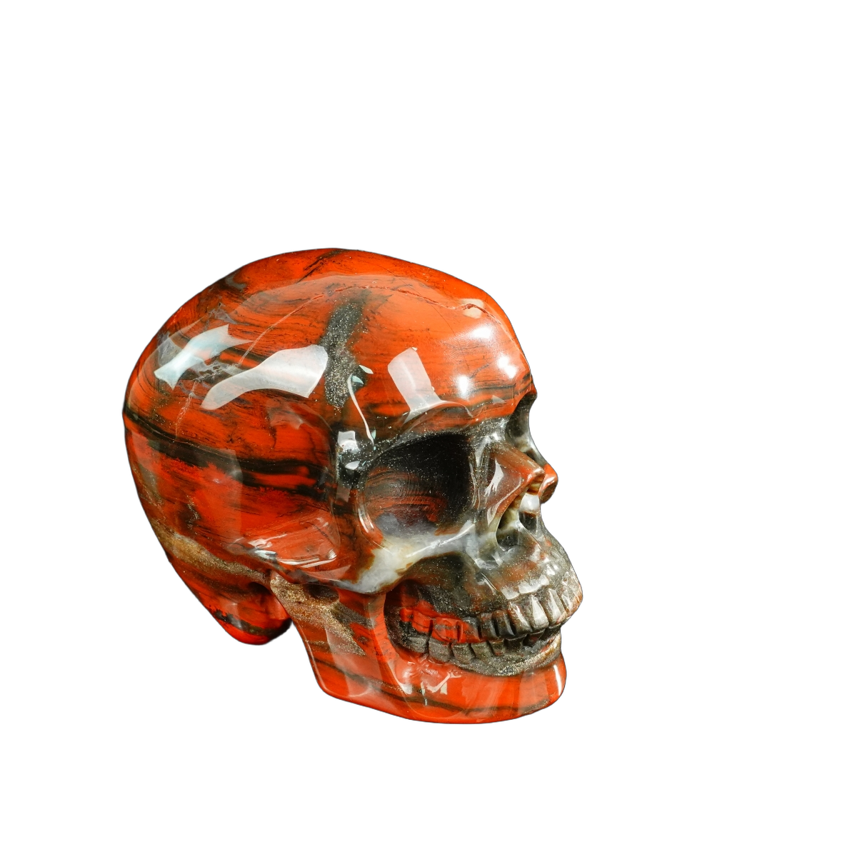 4.5" Red Jasper Crystal Skull Carving - Unique Piece #RJ01