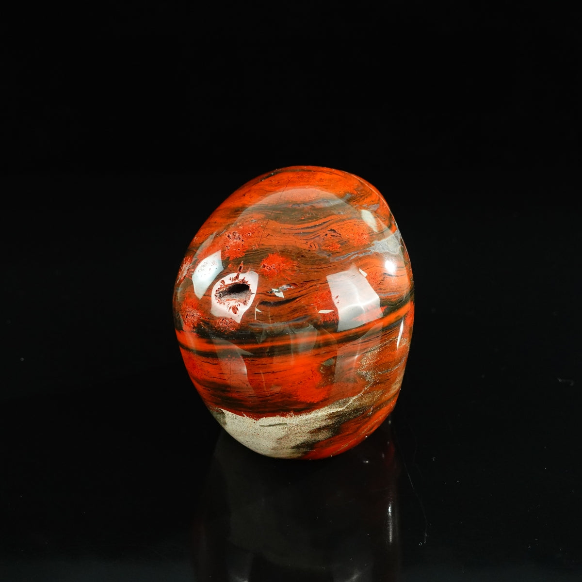 4.5" Red Jasper Crystal Skull Carving - Unique Piece #RJ01