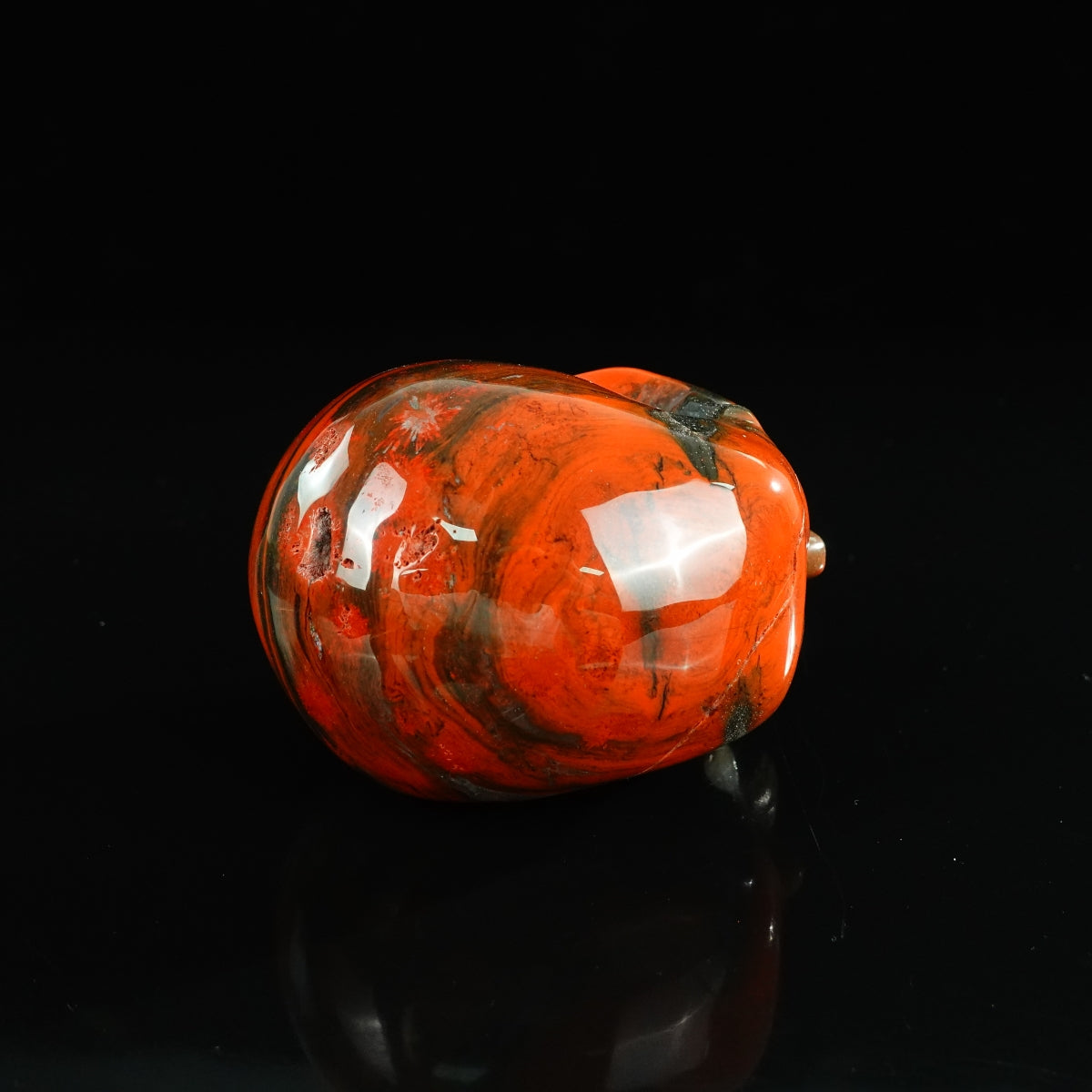 4.5" Red Jasper Crystal Skull Carving - Unique Piece #RJ01
