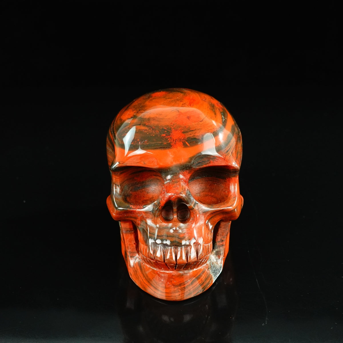 4.5" Red Jasper Crystal Skull Carving - Unique Piece #RJ02
