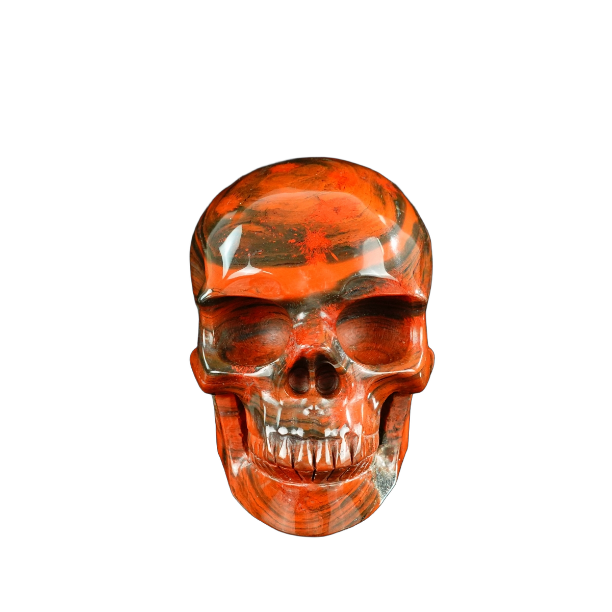 4.5" Red Jasper Crystal Skull Carving - Unique Piece #RJ02