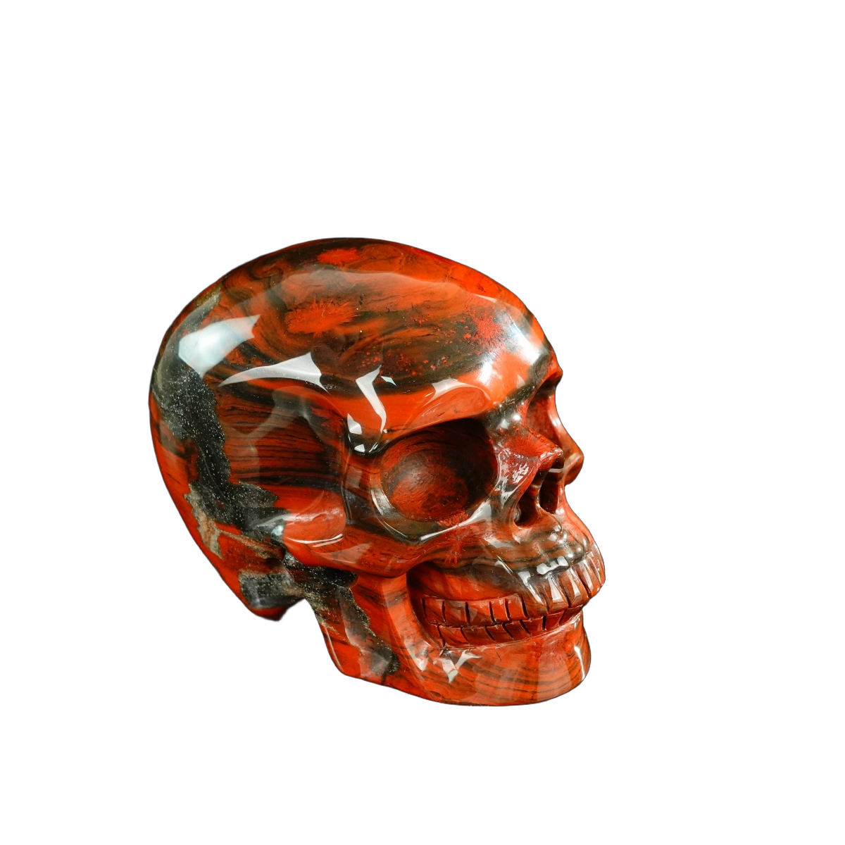 4.5" Red Jasper Crystal Skull Carving - Unique Piece #RJ02
