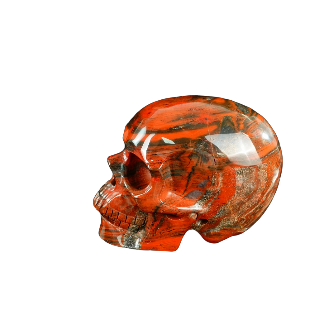 4.5" Red Jasper Crystal Skull Carving - Unique Piece #RJ02