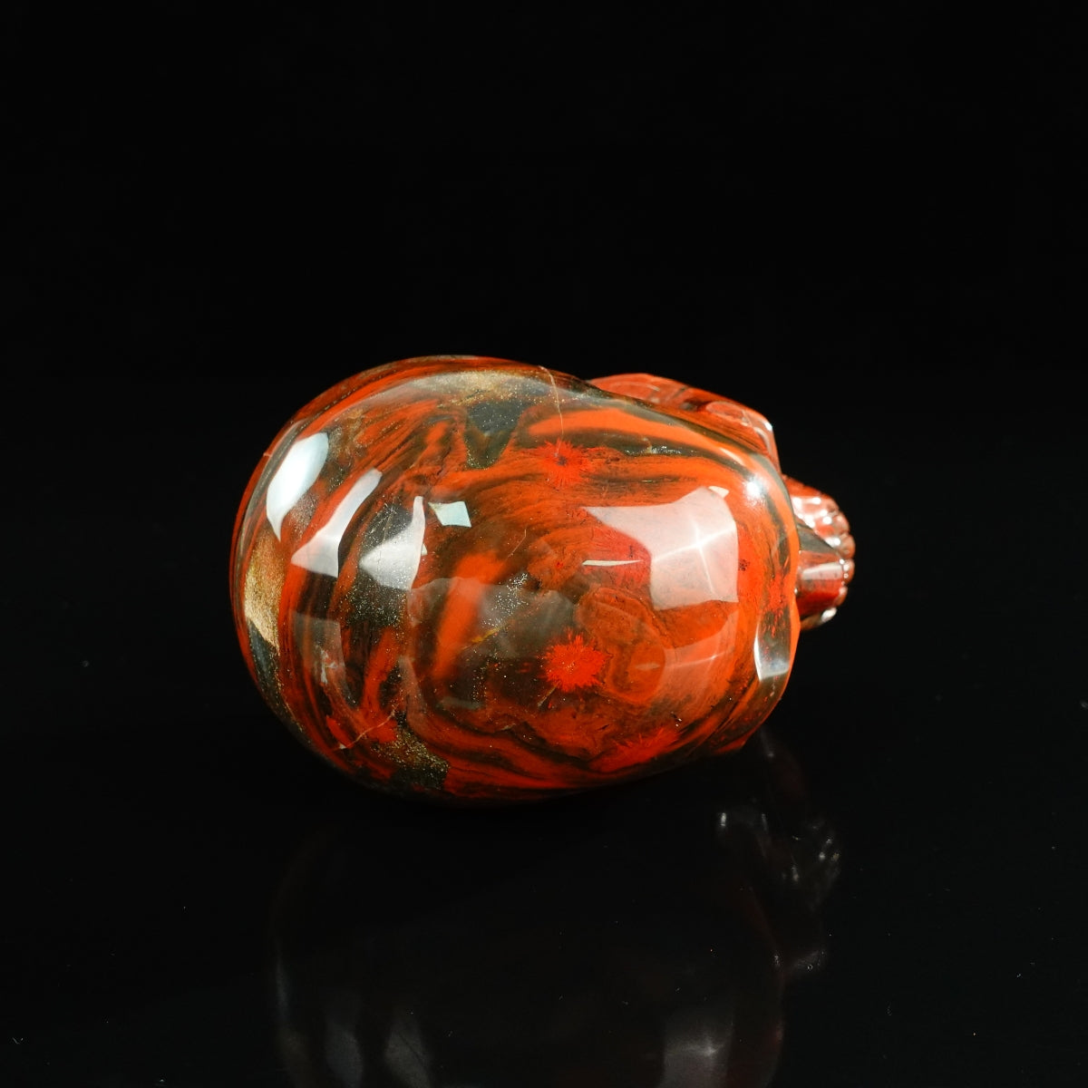 4.5" Red Jasper Crystal Skull Carving - Unique Piece #RJ02