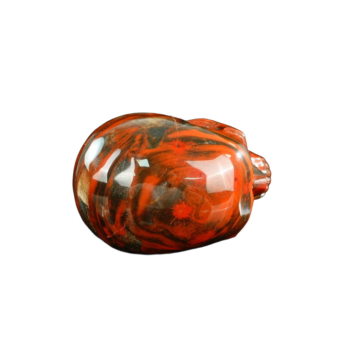4.5" Red Jasper Crystal Skull Carving - Unique Piece #RJ02