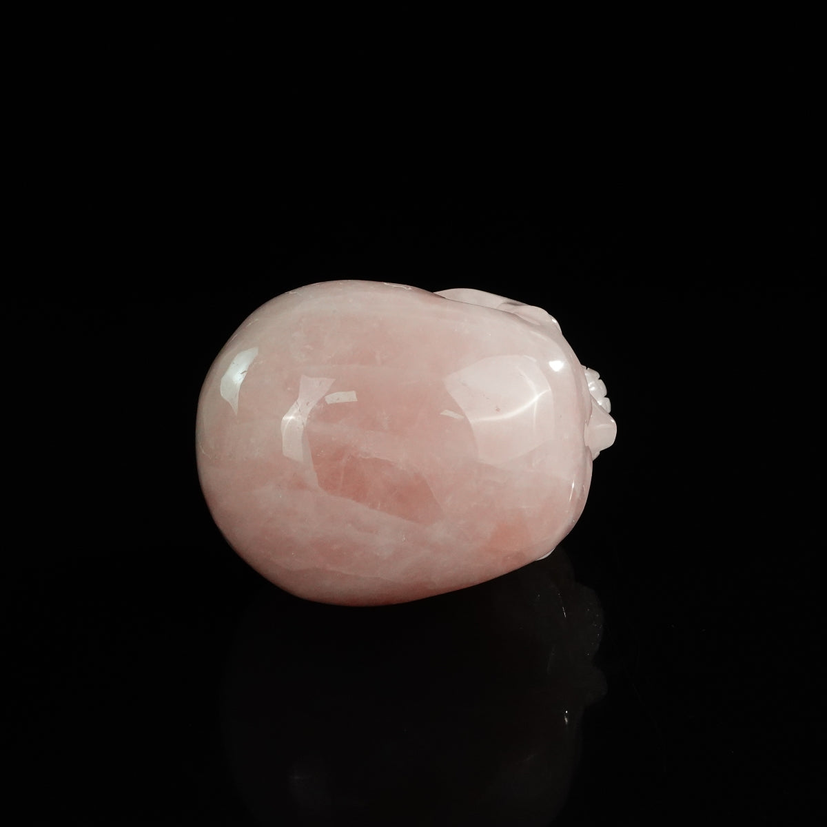 4.5" Rose Quartz Crystal Skull Carving - Unique Piece #RQ01