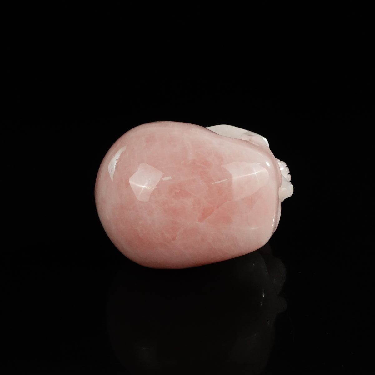 4.5" Rose Quartz Crystal Skull Carving - Unique Piece #RQ02