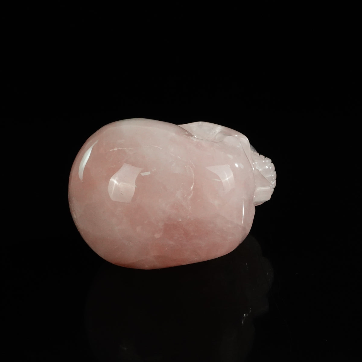 4.5" Rose Quartz Crystal Skull Carving - Unique Piece #RQ04
