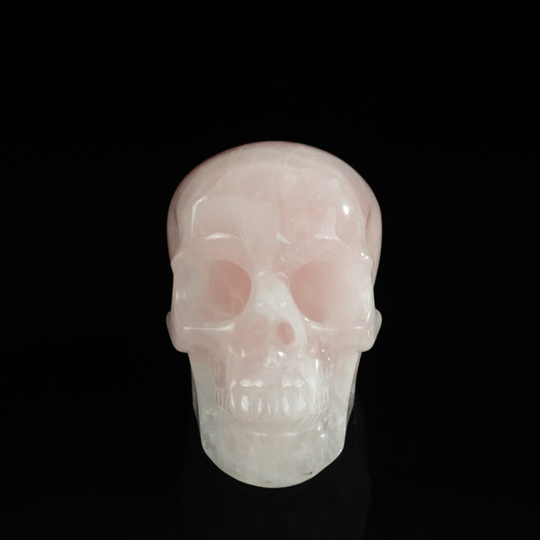 4.5" Rose Quartz Crystal Skull Carving - Unique Piece #RQ05