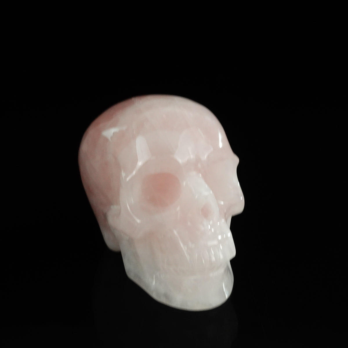 4.5" Rose Quartz Crystal Skull Carving - Unique Piece #RQ05