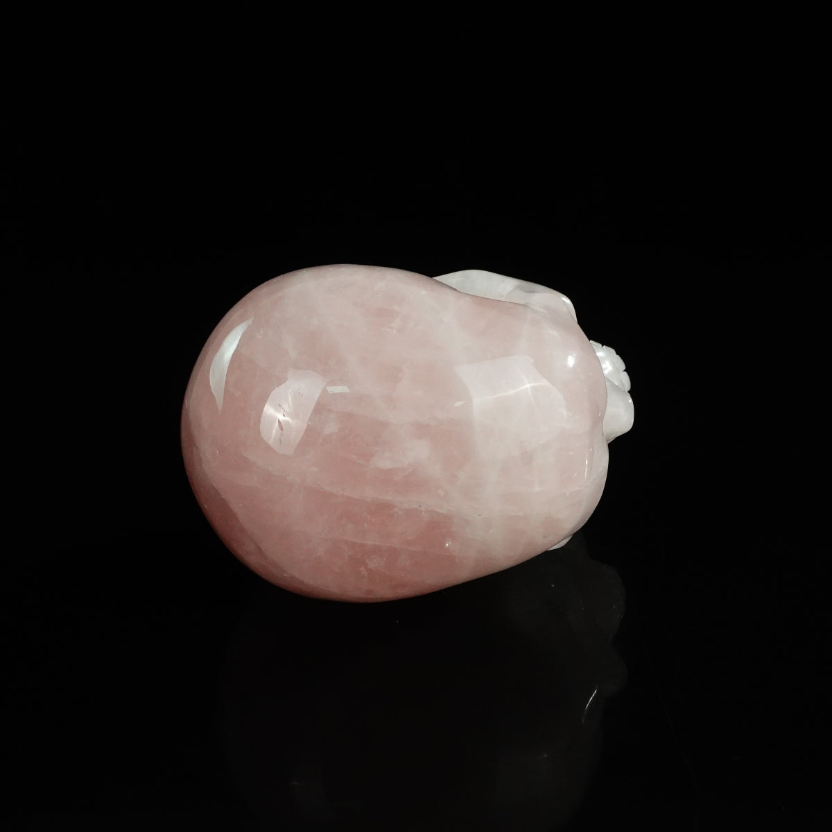 4.5" Rose Quartz Crystal Skull Carving - Unique Piece #RQ05