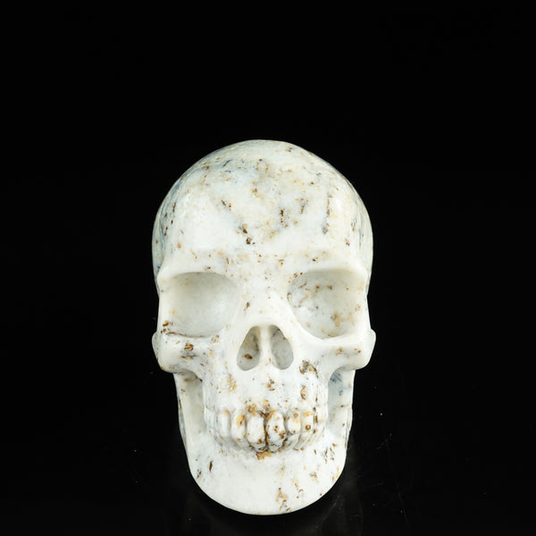 4.5" White Opal Crystal Skull Carving - Unique Piece #WO01