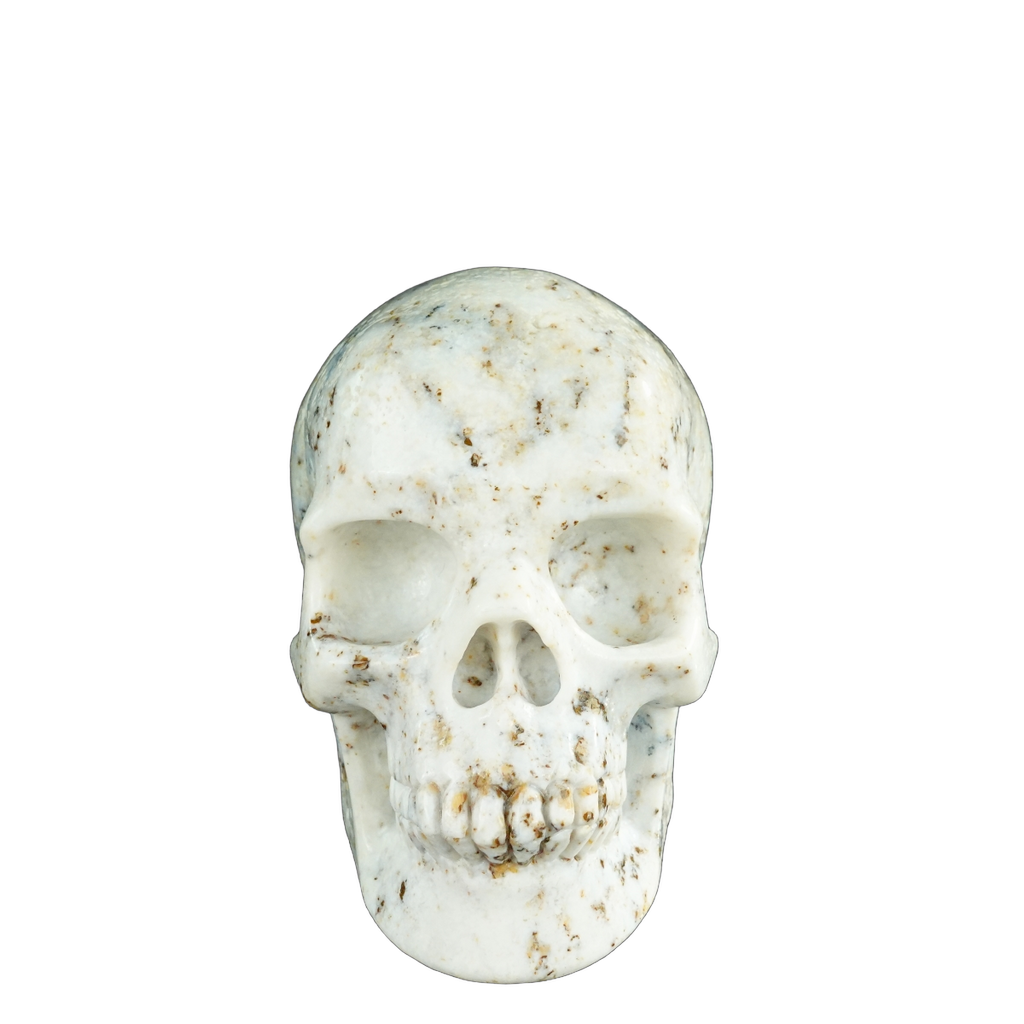 4.5" White Opal Crystal Skull Carving - Unique Piece #WO01