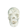 4.5" White Opal Crystal Skull Carving - Unique Piece #WO01