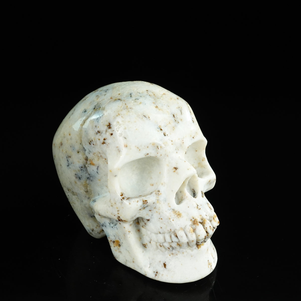 4.5" White Opal Crystal Skull Carving - Unique Piece #WO01