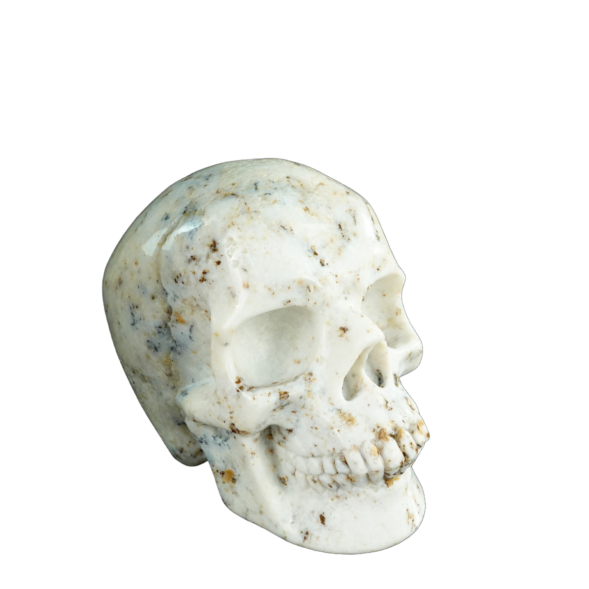 4.5" White Opal Crystal Skull Carving - Unique Piece #WO01