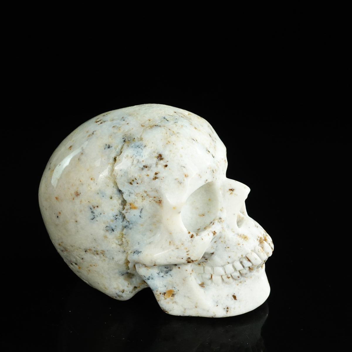 4.5" White Opal Crystal Skull Carving - Unique Piece #WO01