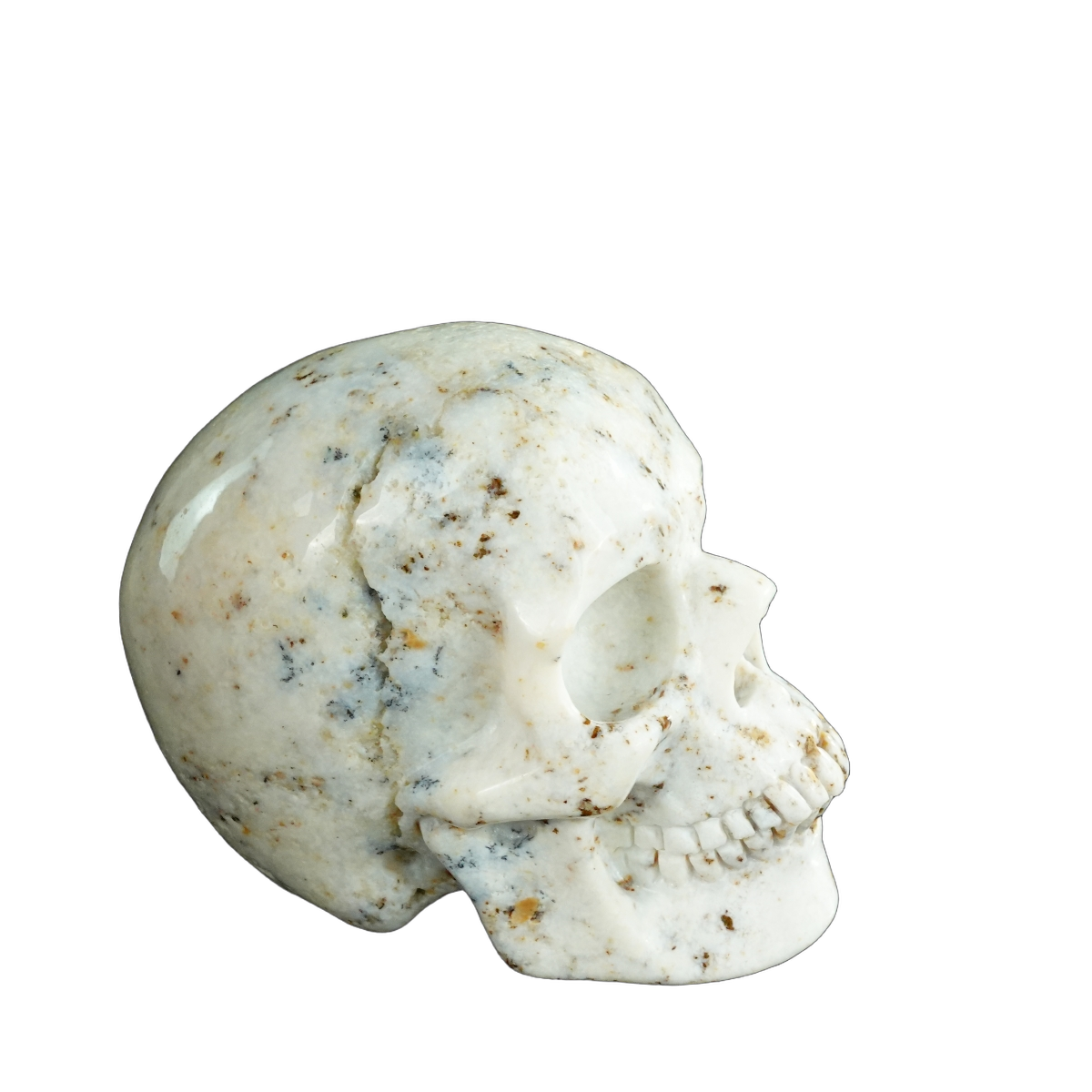 4.5" White Opal Crystal Skull Carving - Unique Piece #WO01